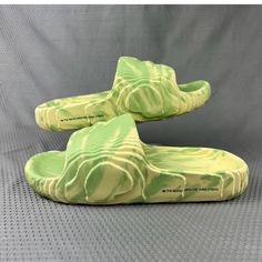 Adidas Adilette 22 Sandals Slides Style Code: Gy1597 Color: Magic Lime Desert Sand Size: 14(48.5) Condition: Brand New Without Box. Green Casual Eva Slippers, Comfortable Green Slip-on Sport Sandals, Casual Green Slip-on Slides, Green Non-slip Slippers For Spring, Green Non-slip Casual Flip Flops, Green Cushioned Synthetic Slippers, Green Eva Slippers For The Beach, Casual Green Non-slip Flip Flops, Green Eva Slippers For Beach