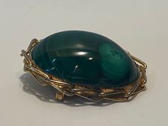 "Vintage Gorgeous Malachite Brooch or Pendant, Beautiful Stone, 1-7/8\" tall by 1-1/2\" wide. Buyer pays 5 dollars shipping and handling in US only. Message me with questions. Thanks for looking." Green Oval Brooches For Formal Occasions, 5 Dollars, Crystal River, Giraffe Print, Watch Case, Message Me, Cool Watches, Dooney Bourke, Crystals