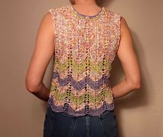 Vintage 70s handmade multicolor knit tank top in pastel pink, green and purple. So so cute and still in excellent condition. Size small Multicolor Knit, South Pasadena, Handmade Knit, Knit Tank Top, Knit Tank, Knitted Tank Top, Handmade Knitting, Knit Tanks, Green And Purple