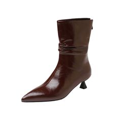 #Color_Brown Pointed Toe Mid-calf Boots For Office In Fall, Office Mid-calf Boots With Pointed Toe For Fall, Elegant Mid-calf Snip Toe Boots For Fall, Formal Pointed Toe Mid-calf Boots For Fall, Formal Fall Mid-calf Boots With Pointed Toe, Chic Pointed Toe Mid-calf Boots For Business, Fall Mid-calf Boots With Pointed Toe, Elegant Pointed Toe Mid-calf Boots For Office, Office Mid-calf Boots With Pointed Toe