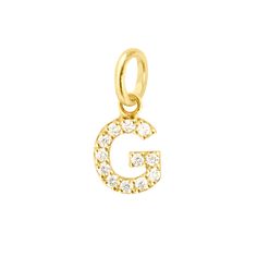 Gigi Clozeau - Lucky Letter G Diamond Pendant, Yellow Gold Letter A Pendant, Letter G, Letter A, Diamond Pendant, Beach Bag, Ring Earrings, Anklets, Necklaces Bracelets, Diamonds