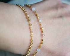 Dainty Beaded Bracelet, Delicate Rosary Bracelet for Women, Rose Quartz Crystal Bracelet, Boho Bridesmaid Bracelet, Beaded Jewelry Gift - Etsy Layered Choker Necklace, Boho Bridesmaid, Rosary Bracelet, Rosary Chain, Bridesmaid Bracelet, Bracelet Boho, Bracelet Beaded, Gold Bracelet Chain, Rose Quartz Crystal