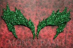 Poison Ivy Leaves Eyebrow Eye mask EMERALD Glitter GREEN Cosplay Comic Con Uma Thurman Elf Fairy Cabelo Pin Up, Green Cosplay, Handmade Eyewear, Fairy Cosplay, Halloween Coustumes