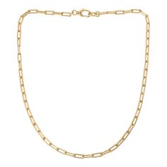 Soave Oro 14K Electroform 22" Paperclip Chain Necklace With a lightweight design in shiny electroformed gold, this paperclip chain is the perfect piece to elevate any outfit. Layer it with other necklaces for a trendy look, or wear it alone for a classic, minimalistic vibe.       Approx. 22"L x 3/16"W     14K Gold electroformed over an inner core of resin     Lobster-claw clasp Paperclip Chain Necklace, Inner Core, Paper Clip, Lobster Claw, Chain Necklace, Jewelry Necklaces, Necklaces, Chain, Gold