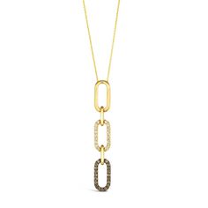 14K Honey Gold™ Pendant | Chocolate Diamonds® 1/3 cts., Nude Diamonds™ 1/3 cts. Chocolate Diamonds, Le Vian, Paper Clip, Diamond Shapes, Types Of Metal, Honey, Diamonds, Pendant, Gold