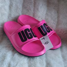 Ugg Wilcox Slide Beach Pool Eva Sandals Taffy Hot Pink. Pink Round Toe Slippers For Summer, Summer Slip-on Jelly Sandals For Beach Season, Trendy Pink Slippers For The Beach, Trendy Pink Slippers For Beach, Summer Jelly Slip-on Sandals For Beach Season, Pink Open Toe Slippers For Summer, Summer Open Toe Pink Slippers, Trendy Pink Beach Slippers, Summer Pink Open Toe Slippers