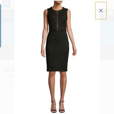 Size 4p Chic Spring Midi Dress With Zipper Closure, Elegant Spring Dresses With Zipper Closure, Chic Calvin Klein Dresses For Fall, Elegant Formal Mini Dress With Zipper Closure, Formal Spring Dresses With Zipper Closure, Spring Formal Dresses With Zipper Closure, Calvin Klein Chic Midi Office Dress, Spring Workwear Dresses With Zipper Closure, Chic Calvin Klein Midi Dress For Date Night