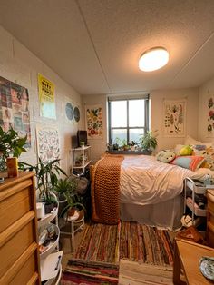 #dorm #dormdecor #dormroomdecor Decorate Dorm, Senior Dorm Room Ideas, College Dorm Room Ideas Earthy, Small Single Dorm Room Ideas, Single Dorm Room Ideas Layout, Dorm Room Ideas Brown, Cute Earthy Dorm Rooms, Auburn Dorm Room Quad, Granola Dorm Room