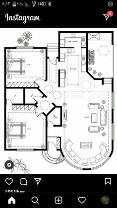 the floor plan for an apartment in instagramm, which is also available on iphone