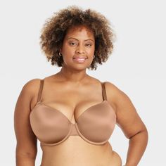 Add a versatile piece to your collection of intimates with this Demi T-Shirt Push-Up Bra from Auden™. This demi T-shirt bra is made of soft, stretchy knit fabric for a flexible fit that moves with you, while the opaque lining provides extra coverage. Light-lift push-up molded cups provide you with a comfortable, flattering fit, and underwire adds the right support. Plus, the adjustable straps and back hook-and-loop fastener help you to find the perfect fit for you. Auden™: Comfort true to every Toffee Crunch, Open Bra, Bra Measurements, Shirt Bra, Plunge Bra, Bra Shop, T Shirt Bra, Bra Styles, Bra Cups