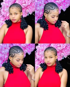 Mukule Hairstyles For Black Women, Africa Braids Hairstyles, Latest Hair Braids Styles 2024 Twist, Hair Lines Women, Line Braids African Hairstyles, Trending Hair Styles 2024, Trending Hairstyles 2024 Women Braids, Natural Hair Styles With Beads, Short Cornrow Braids