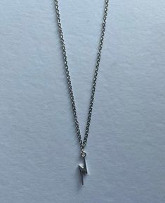 Stainless Steel. Great for layering. Beautiful silver charm and chain. 18" length chain. 0.5" charm. Necklace Dainty, Lightning Bolt, Silver Charms, Pendant Necklaces, Charm Necklace, Necklace Etsy, Jewelry Necklace Pendant, Layering, Chain Necklace