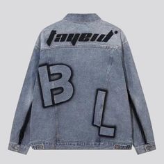 Introducing the must-have piece from our 2024 Summer Collection the inscribed sanded men's denim jacket, featuring the iconic year-2000 style!Why It's a Game-ChangerThis jacket embodies the essence of the millennium couture trend, blending bold and urban elements with a touch of nostalgia. With its painted design, roomy fit, black-print details, and light-wash finish, it's not just a jacket; it's a statement, a symbol, a vibe!Distinctive Features: y2k Inspiration: Taking cues from the iconic Y2k fashion era, this jacket exudes a confident and daring attitude. Eye-Catching Painted Design: Expertly crafted and hand-painted, this jacket showcases a unique and bohemian touch. Oversized Fit: Designed to be roomy and comfortable, this jacket is perfect for making a bold fashion statement. Black- Denim Blue Letter Print Outerwear For Streetwear, Denim Blue Outerwear With Letter Print For Streetwear, Urban Denim Jacket With Letter Print For Streetwear, Letter Print Denim Jacket For Streetwear In Winter, Denim Jacket With Letter Print For Streetwear, Streetwear Denim Blue Denim Jacket With Letter Print, Fall Streetwear Denim Jacket With Letter Print, Denim Outerwear With Graphic Print For Streetwear, Jackets Oversized