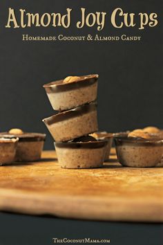 the cookbook cover for almond joy cups