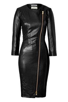 <3 it ! Ashley Roberts, Black Leather Dress, Womens Black Coat, Chique Outfits, Black Leather Dresses, Mode Boho, Malene Birger, By Malene Birger, Looks Chic