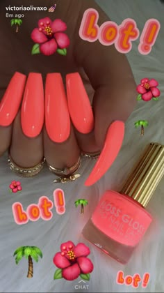 Bright Nails, Summer Acrylic Nails, Pink Acrylic Nails, Neon Nails, Coffin Nails Designs, Dream Nails, Pretty Acrylic Nails, Dope Nails, Best Acrylic Nails