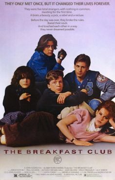 the breakfast club movie poster is shown