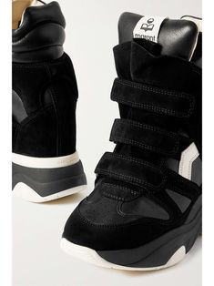 Trendy Leather Wedge Boots For Streetwear, Trendy High-top Leather Wedge Boots, Trendy Leather High-top Wedge Boots, Lace-up Leather Wedge Boots For Streetwear, Leather Lace-up Wedge Boots For Streetwear, Sporty High-top Suede Boots, Leather Wedge Sneakers For Streetwear, Leather Platform High-top Sneakers For Streetwear, Leather Wedge Heel Sneakers For Streetwear