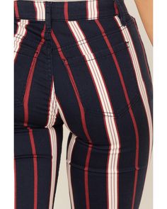 Super Flare Jeans, Kids Styles, Red Stripe, White And Red, High End Fashion, Pocket Design, Stripes Design, Flare Jeans, Kids Fashion