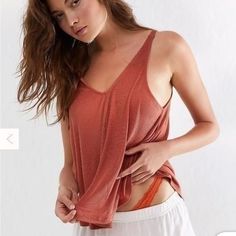 Stunning Tank Top Flowy And Pretty Tank New Without Tags Casual Cami Tops For Relaxation, Casual Camisole Tops For Relaxation, Cami Top For Relaxation, Casual Cami Tank Top For Relaxation, Casual Cami Tank Top, Relaxation Tops With Built-in Bra For Spring, V-neck Tops With Built-in Bra For Loungewear, Spring Cami Top For Relaxation, V-neck Summer Top For Loungewear