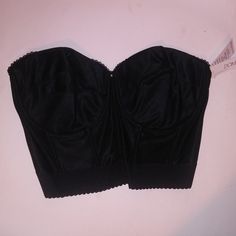 Dominique Bustier Corset Shaper Top 42f Black Boned Strapless Lightly Lined Underwire New With Tags *Bundle To Save Chavonne11 080924 Shapewear, Women's Intimates, Bones, Tags, Women Shopping, Quick Saves, Black, Color