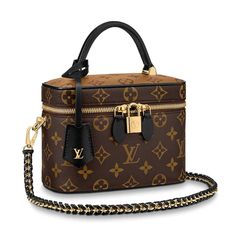 Louis Vuitton Vanity Pm Reverse Mini Brown Monogram Lv Logo Handle Shoulder Bag ********** Louis Vuitton ********** Brand: Louis Vuitton Size: 7.5 X 5.1 X 4.3 Inches (Length X Height X Width) Name: Vanity Pm Color: Brown Style: Top Handle Bag Material: Canvas For Spring Summer 2020, Nicolas Ghesquire Has Dreamed Up A Modern Day Ode To Louis Vuitton's Travel Heritage: An Update Of The Nice Vanity Kit As A Trendy City Bag In Monogram And Monogram Reverse Canvas Lightweight, Compact And Supple, It' Louis Vuitton Vanity, Tas Lv, Louis Vuitton Travel, Vanity Bag, Trik Fotografi, Lv Monogram, Purse Organization, Louis Vuitton Shoulder Bag, Box Bag