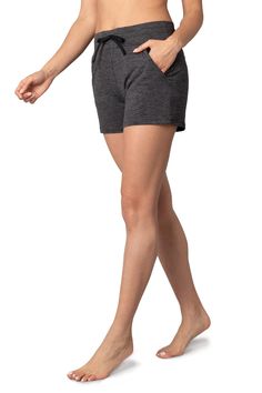 A summer or chill staple. These super-soft Knit Pull-On Shorts are complete with our softest jersey fabric and features a cinching drawstring waistband and angled pockets to keep your possessions on hand. Total live-in material. Product Features: Ultra-Soft, Moss Jersey Fabric Cinched Drawstring Waistband Angled Pockets 4” Inseam Imported Materials and Care: 88% Polyester / 12% Spandex Machine-Wash Cold Gentle Model Measurements: Model is 5’8” and wearing a size S Comfortable Drawstring Loungewear Bottoms, Comfortable Drawstring Bottoms For Loungewear, Comfortable Lounge Bottoms With Drawstring, Comfy Activewear With Side Pockets For Loungewear, Comfortable Loungewear Activewear With Drawstring, Comfortable Activewear With Side Pockets For Loungewear, Comfortable Loungewear Activewear With Side Pockets, Comfortable Activewear With Side Pockets For Lounging, Sporty Activewear With Elastic Waistband For Relaxation