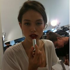 Nails Dark, Emily Didonato, Make Up Inspo, Dark Nails, French Girl, What’s Going On, Red Lips, Makeup Inspo