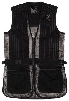 a vest that is black and grey