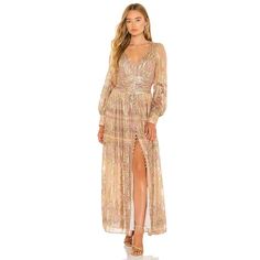 Hemant & Nandita V-Neck Button Maxi Dress In Beige Brow Caftan Floral Boho Sz Xs Est. Retail $438 All Items Are 100% Authentic And Come From High-End Department Store Displays, Shelf Pulls, Overstocks Or Customer Returns. As Such The Item May Possibly Show Mild Signs Of Handling And/Or Being Tried On. All Items Come From A Smoke-Free, Pet-Free Environment. Item Description * Condition: New W/Tag Condition With No Visible Rips, Tears, Or Stains. Note, As The Item Has Been Through A Retail Environ Bohemian V-neck Midi Dress For Cocktail, Bohemian V-neck Midi Cocktail Dress, Bohemian V-neck Cocktail Dress, Bohemian Long Sleeve Maxi Dress For Cocktail, Bohemian Midi Length Maxi Dress For Cocktail, Bohemian Long Sleeve Midi Dress For Cocktail, Bohemian Long-sleeved Midi Dress For Cocktail, Button Maxi Dress, Hemant And Nandita