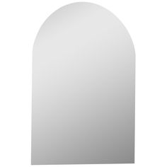 an arch shaped mirror is shown against a white background and has no image on it