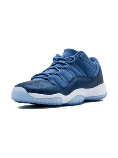 Blue moon and polarized blue leather Air Jordan 11 Retro Low GG sneakers from jordan featuring an almond toe, a lace-up front fastening, a branded insole, a padded ankle, branded heel counter and a rubber sole. | Jordan Kids Air Jordan 11 Retro Low GG sneakers Air Jordan 11 Retro Low, Jordan 11 Low, Jordan 11 Retro Low, Air Jordan 11 Retro, Jordan 11 Retro, Air Jordan 11, Kids Jordans, Sneakers Blue, Jordan 11