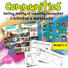 the community worksheet includes three activities for students to use in their homeschool