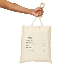 The perfect bag for coffee runs and errands. Gift this to your favorite coffee lovers now! This 100% cotton bag comes in one size - 15" x 16"- perfect for everyday wear. While the canvas material will show off your designs in great colors, it's durable and will last for years. The bag features 20" handles (made from the same canvas), making it easy to carry even with a week's worth of shopping. .: 100% cotton canvas .: Heavy fabric (12 oz/yd² (406.9 g/m .: Sewn-in label .: Available in natural and black colors Coffee Canvas, Canvas Making, Canvas Bags, Perfect Bag, Coffee Lovers, Canvas Tote Bag, Cotton Bag, Sew-in Labels, Heavy Fabric