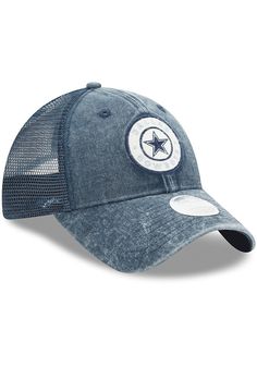 Dallas Cowboys Navy Blue Perfect Patch LS 9TWENTY Womens Adjustable Hat Cowboys Dallas, Womens Hat, Fc Dallas