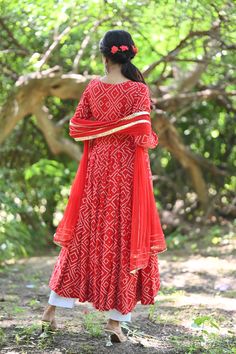 PRODUCT DESCRIPTION :-Time to Flaunt you 'Desi side' with this beautiful red Bhandej anarkali.Anarkali :- Reyon cottonPant :- CottonDupatta :- ChiffonColor:-Anarkali and dupatta - Red Pant - Off whiteCare Instructions :- Dry clean onlyModel Size :- Model is wearing XS sizeModel Height :- 5.6''DISCLAIMER :- Slight color variations may occur due to different screen resolution. Floor-length Cotton Traditional Wear With Dupatta, Festive Floor-length Cotton Dupatta, Designer Wear Floor-length Cotton Dupatta, Cotton Floor-length Dupatta For Diwali, Designer Cotton Floor-length Dupatta, Designer Floor-length Cotton Dupatta, Cotton Anarkali Set With Zari Work Floor-length, Cotton Block Print Anarkali Set For Wedding, Floor-length Cotton Anarkali Set With Zari Work