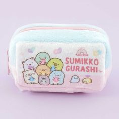 Never forget your earphones at home by placing them inside this small furry zippered pouch! It features kawaii prints of the Sumikko Gurashi gang hugging large gemstones. A small-sized furry pouch featuring the Sumikko Gurashi characters holding large jewels Made of soft polyester material Dimensions: approx 90 x 50 x 50 mm / 3.54 x 1.97 x 1.97 inches Comes with a zipper closure Original licensed product from San-X Japan Kawaii Prints, Sanrio Stuff, Decorated Bottle, School Desk, Lip Balm Set, Kawaii Illustration, Sumikko Gurashi, Cute Wallets, Diy Crafts To Do