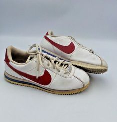 Rare Nike Cortez ‘72 Shoes Forrest Gump White Red Blue 2018 us size 6Y Eur 38.5 Nike Shoes Cortez, Nike Casual Sneakers With Red Sole, Casual Nike Sneakers With Red Sole, Retro Nike Running Shoes, Casual Red Running Shoes With Rubber Waffle Outsoles, Vintage Custom Sneakers With Round Toe For Sports, Vintage Red Mid-top Sneakers, Retro Nike Running Shoes With Branded Insole, Nike Casual Running Shoes With Red Sole