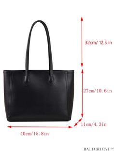 BagForLove - Chic Shoulder Tote Bag with Stitch Detail for Women Professionals Product Description Color Black Strap Type Double Handle Style Elegant Pattern Type Plain Bag Size Small Type Shoulder Tote Bag Material PU Leather Size Chart INCH CM Bag Length Bag Width Bag Height Handle Height 13.4 inch 4.7 inch 11 inch 12.6 inch Bag Length Bag Width Bag Height Handle Height 34 cm 12 cm 28 cm 32 cm Details Pictures Similar Products h2 { text-align: center; } /* æ¢è¡ */ li{ white-space: normal; wo Elegant Large Size Bags For Errands, Large Everyday Use Bags, Large Everyday Bag, Large Rectangular Office Bag, Elegant Large Square Shoulder Bag, Large Bags For Errands, Elegant Large Shoulder Bag, Large Shoulder Bag For Travel, Large Rectangular Shoulder Bag For Office