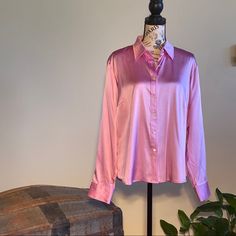 Land’s End Silky Blouse In Orchid Color. Sz 16. See Images For Measurements. Nwt. Can Be Worn Alone Or With Other Blouse In My Closet. Pretty Blouse! Classic Pink Blouse With Relaxed Fit, Classic Pink Relaxed Fit Blouse, Pink Relaxed Fit Elegant Blouse, Pink Relaxed Fit Elegant Top, Elegant Pink Relaxed Fit Top, Elegant Relaxed Fit Pink Top, Pom Pom Blouse, Cotton Tunic Tops, Orchid Color