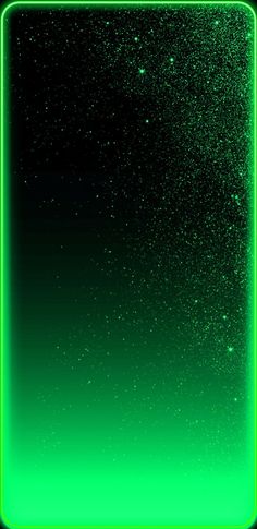 a green square frame with stars in the background