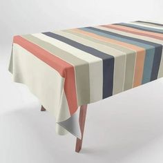 an image of a table that is made out of cloths and has stripes on it