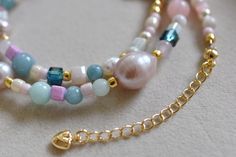 Beaded Necklace With Baroque Pearl Gemstone Freshwater - Etsy Pastel Necklace, Pearl Pink, Great Gifts For Women, Pearl Gemstone, Colourful Necklace, How To Make Shorts, Bead Jewelry, Pink Quartz, Beaded Choker