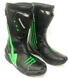 Motorbike Racing Leather Boots Shoes Black & Yellow Color Racing Boots, Monster Bikers professional Racing Touring boots ❤ Upper Material👉 Cowhide Leather, Microfiber ❤ Protection boots:👉 Ankle brace, Heel cup, Shin guard, Toe cap, Toe sliders ❤ Style👉 Racers ❤ Color👉 Black, Green ❤ Closure system: 👉  Zipper ❤ Titanium Sliders ❤ Gender👉 Male 👍 Manufacturing Time 7 to 10 Business Days      Motorcycle Racing Shoes Specifications and Construction Details: : 👉 Admirable design along with Lev Racing Boots, Motorbike Racing, Shin Guard, Ankle Brace, Ankle Braces, Racing Shoes, Construction Details, Leather Boot Shoes, Motorcycle Racing