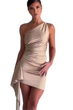 FASHION SALE up to 50% + FREE DELIVERY + $10 OFF use CODE get10 at A.A.Y FASHION Beige One-shoulder Party Mini Dress, Beige One Shoulder Mini Dress For Party, Chic One Shoulder Bodycon Dress, Chic Stretch Draped One Shoulder Dress, Beige Party Dress With Asymmetrical Neckline, Elegant Beige One-shoulder Mini Dress, Chic Draped One-shoulder Stretch Dress, Beige One-shoulder Mini Dress For Night Out, Beige One Shoulder Mini Dress For Night Out