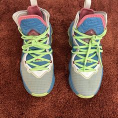 Nike Lebron 19 Gs Tropical Blue Boys Size Us 5.5 Slightly Worn/Barely Used /Good Condition Lebron 19, Tropical Blue, Nike Green, Nike Lebron, Kids Nike, Shoes Nike, Kids Shoes, Nike Shoes, Blue Green