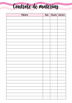 a sign up sheet with the words conto de materials in spanish and english