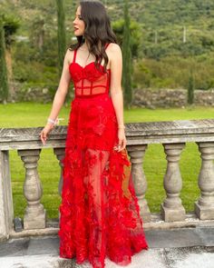 red formal dress Seren Dress, Red Lace Maxi Dress, Katherine Dress, Skirt Lining, Sheer Maxi Dress, Simple Accessories, Full Length Skirts, Lace Maxi, Lace Bodice