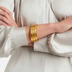 Julie Vos Gold Savoy Stone Bangle Bracelet – Bella Vita Gifts & Interiors | Arm Jewelry Bracelet Bangle Gold, Julia Jewelry, Julie Vos Jewelry, Julie Vos, Bangle Gold, Dash And Albert, Stone Bangle, Twisted Wire