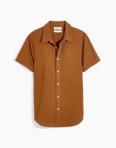 Crinkle Cotton Perfect Short-Sleeve Shirt Crinkle Cotton, Short Sleeve Dress Shirt, Short Sleeve Button Up, Shirt Sale, Perfect Shirt, Chest Size, Cotton Shorts, Chestnut, Men Short Sleeve